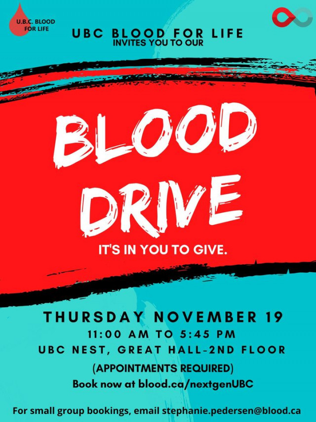 UBC BFL x Canadian Blood Services - On-Campus Blood Drive!