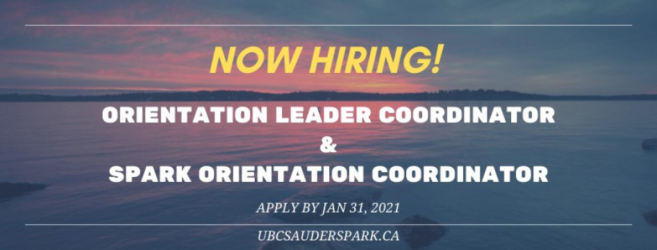 2021 Orientation Coordinators Hiring!