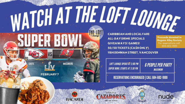 Super Bowl at The Loft Lounge - Prizes, games, specials, and more!